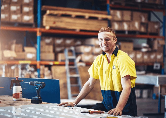 tradie smiling